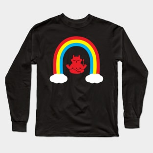 Meditation Devil and The Rainbow Long Sleeve T-Shirt